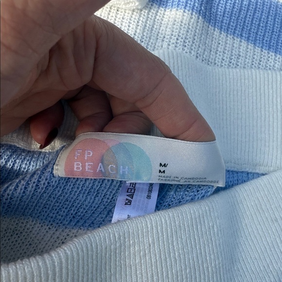 Free People Blue and White Striped Knit Set - Picture 2 of 7